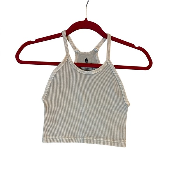 FREE PEOPLE FP MOVEMENT Happiness Runs Crop Tank Stone Eagle XS/S - Picture 2 of 9